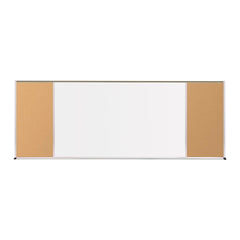 MOORECO COMBINATION BOARD-PORCELAIN STEEL WHITEBOARD - NATURAL CORK TACKBOARD - TYPE F - OVERALL-4 X 16 FT - WRITING-4 X 8 FT - TACKBOARD-4 X 4 FT