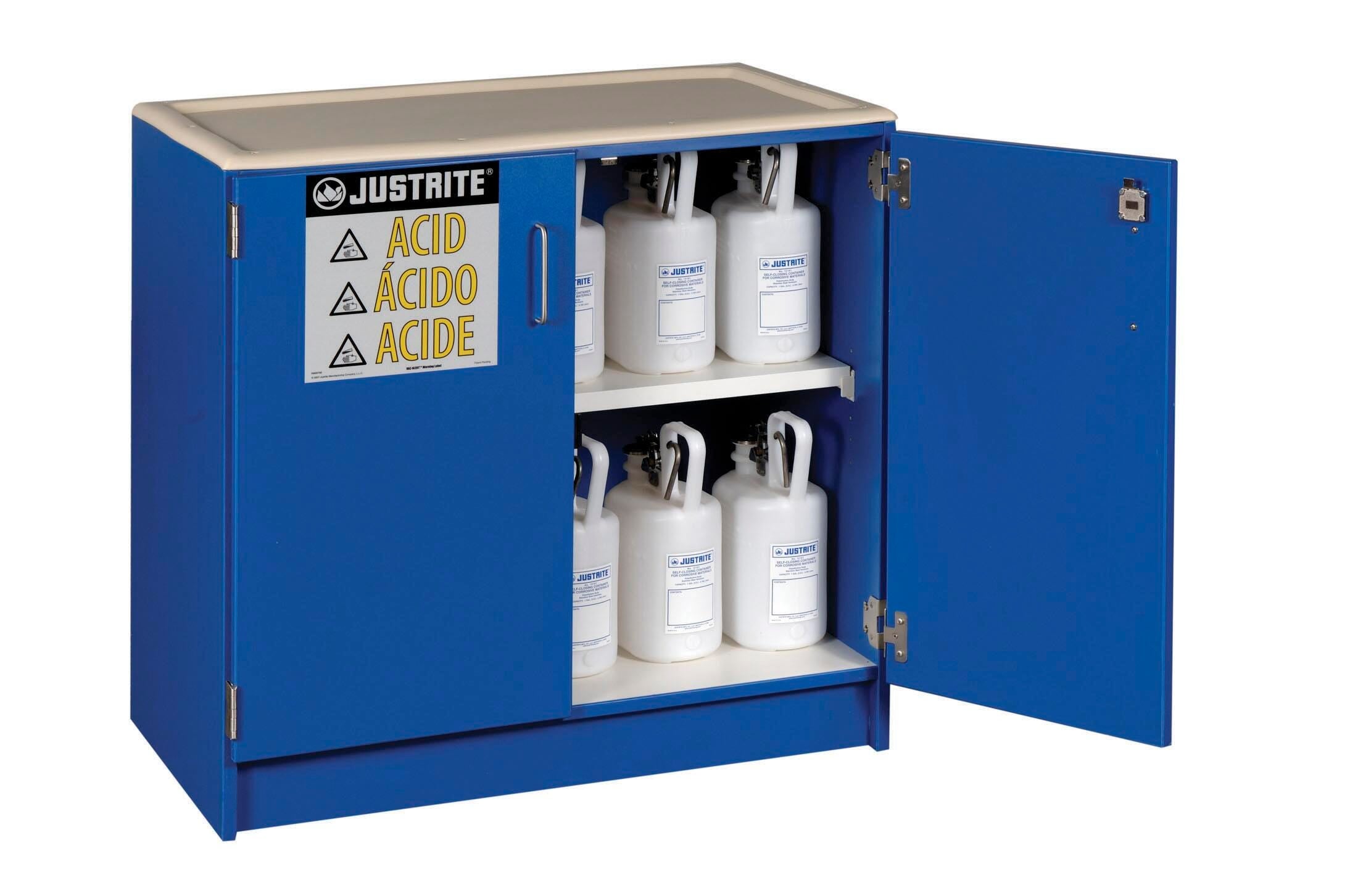 CABINET BLUE WOOD LAMINATE 2 DOOR - 36 X 22 X 35-3/4 INCHES