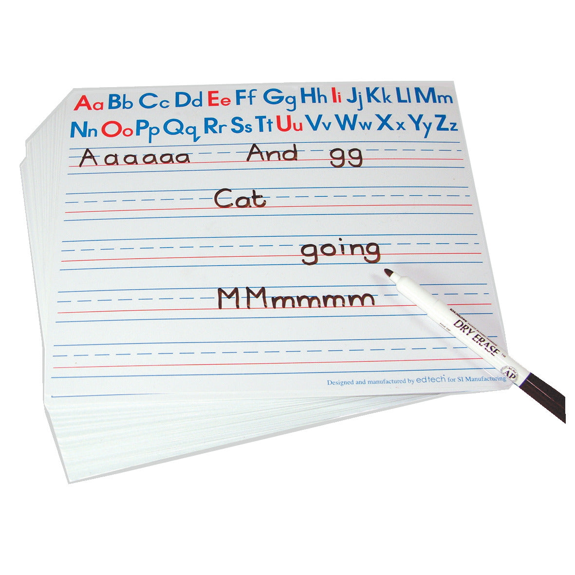 Alphabet Write N Wipe Boards Pk30