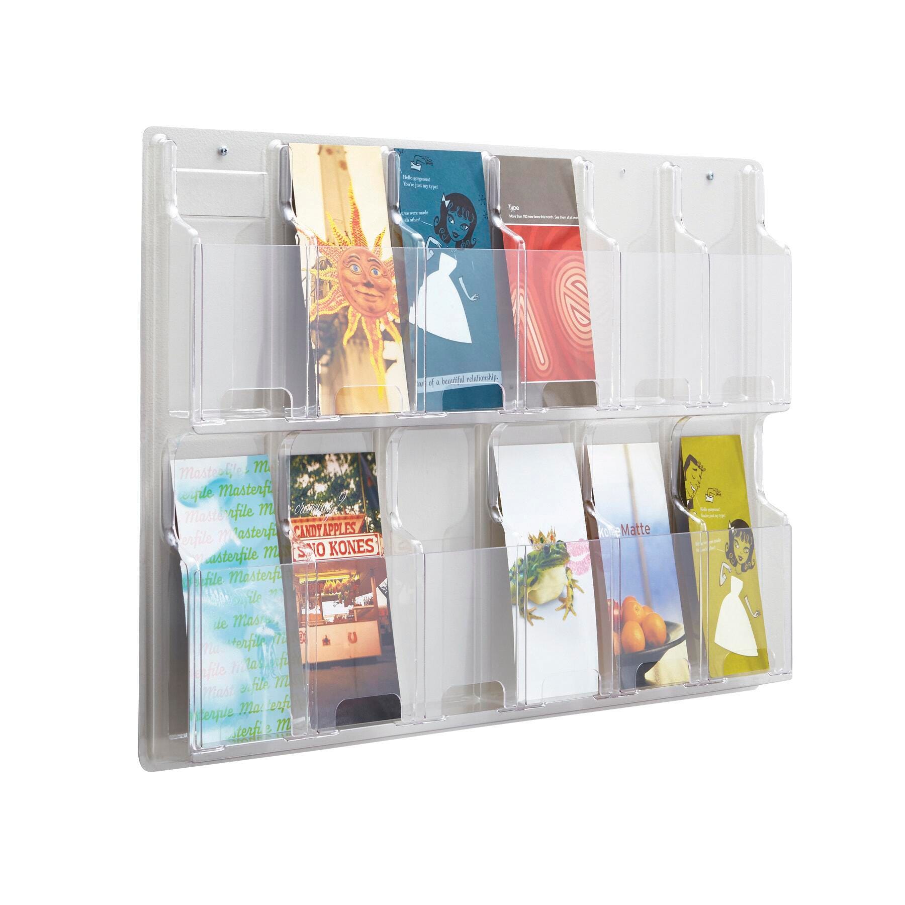 DISPLAY 12 PAMPHLET POCKETS 30W X 2D X 20-1/4H
