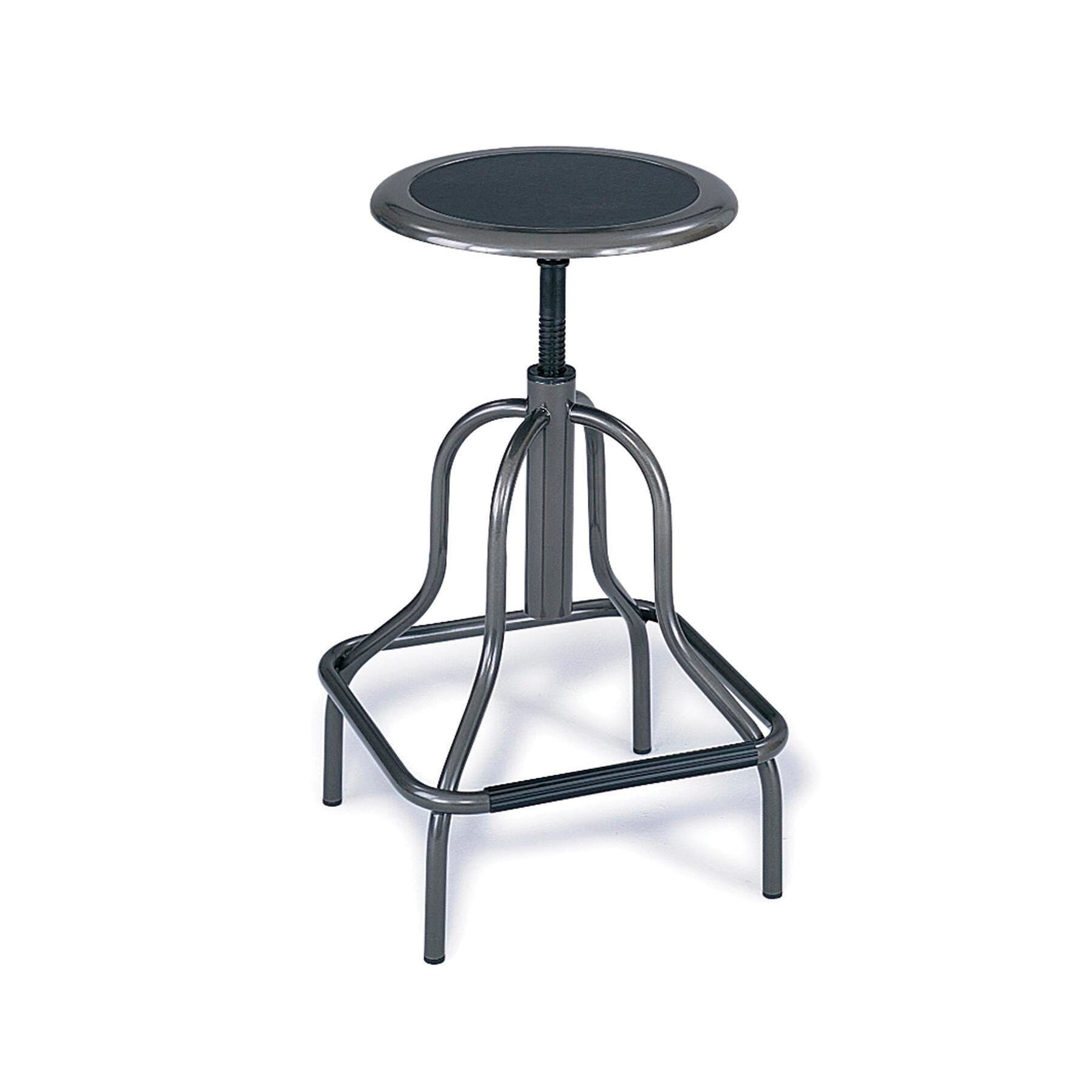STOOL - SAFCO DIESEL HIGH BASE NO BACK - 22-27 IN ADJ H - PEWTER FRAME