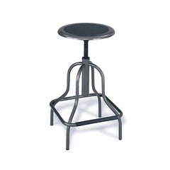 STOOL - SAFCO DIESEL HIGH BASE NO BACK - 22-27 IN ADJ H - PEWTER FRAME