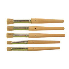 Brush Stencil Hog Bristle Set 5