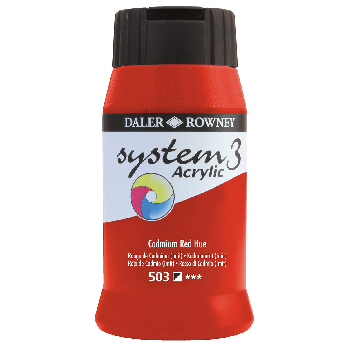 System 3 Acrylic 500Ml Cadmium Red