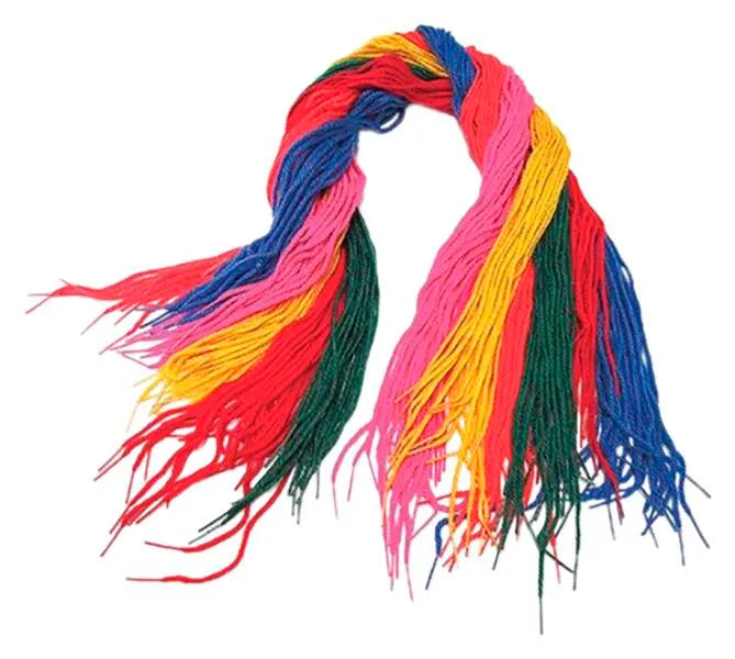 YARN LACES TIPPED ASSORTED COLORS SET OF 144