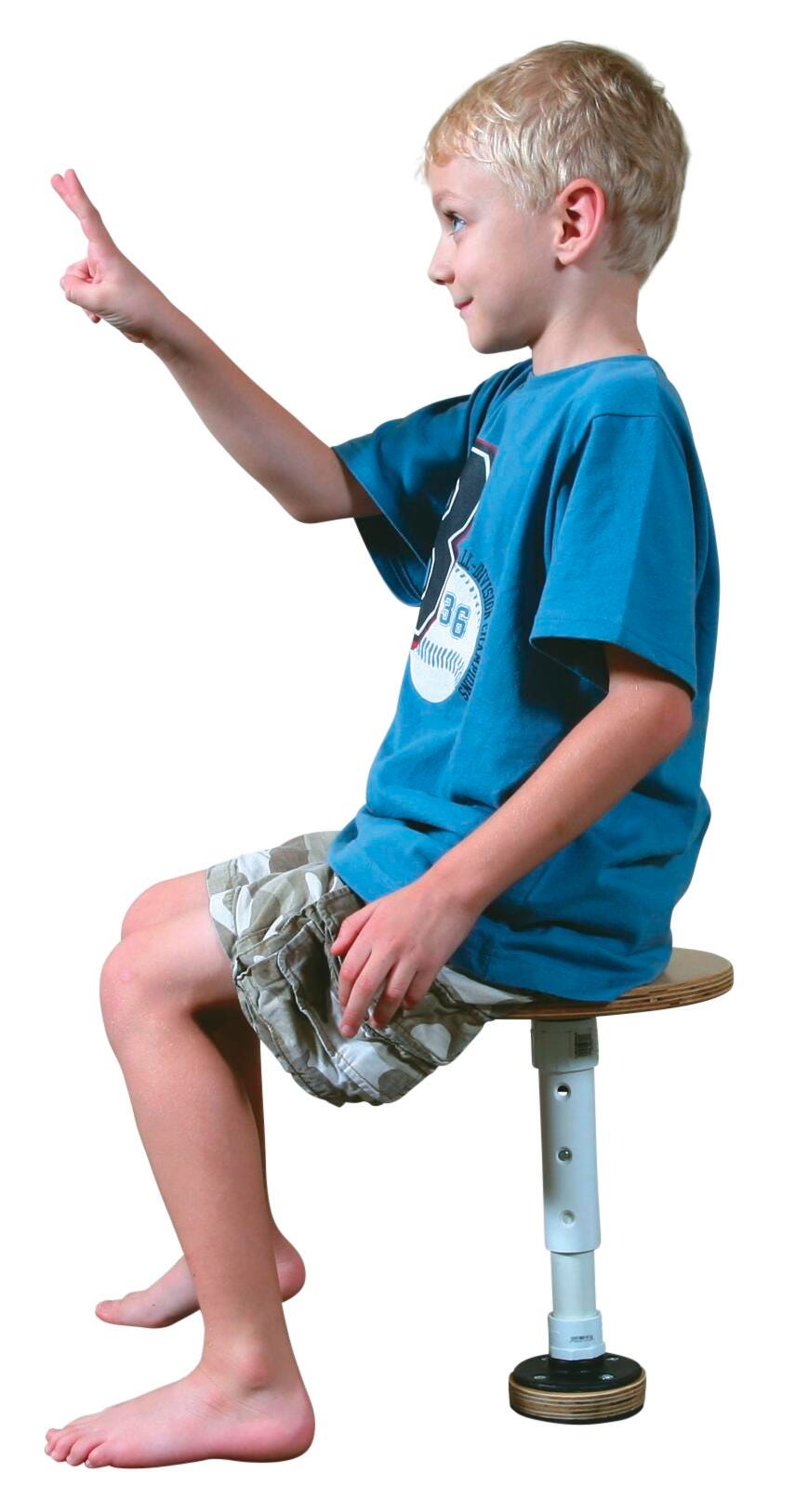 ABILITATIONS T STOOL ROUND 1 LEG W BASE