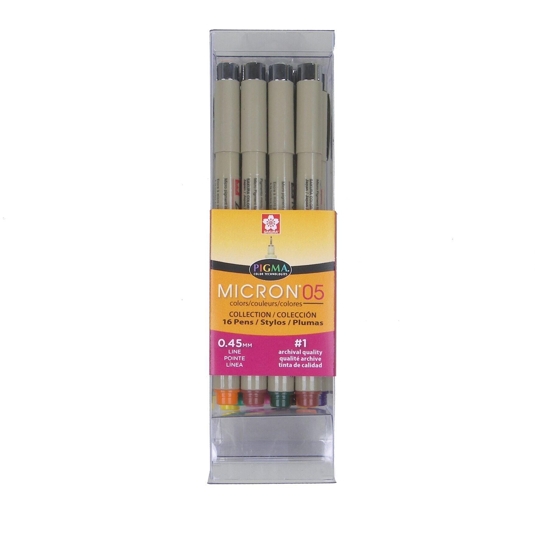 PENS PIGMA MICRON ASSORTED PACK OF 16
