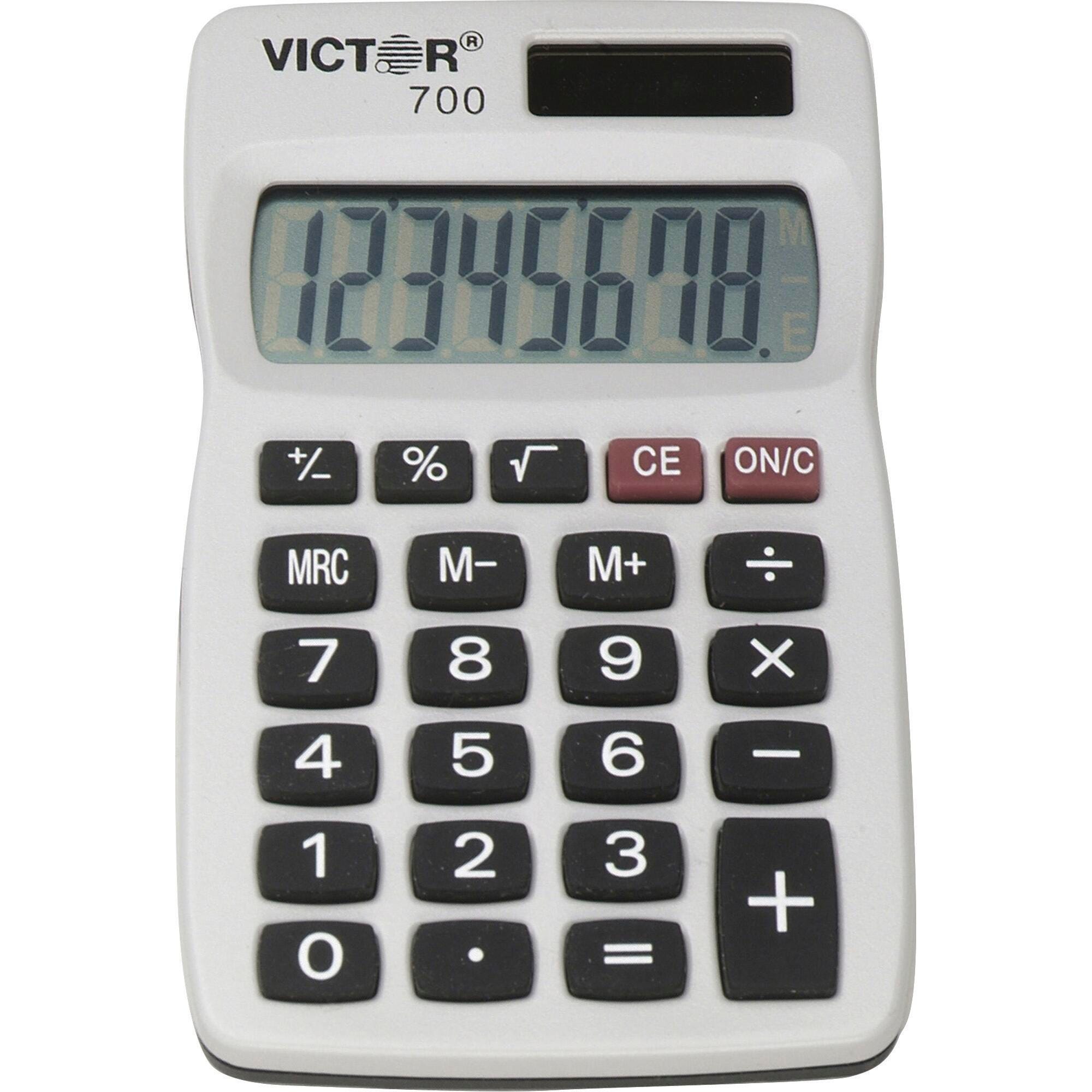 CALCULATOR POCKET 8-DIGIT GRAY VCT700