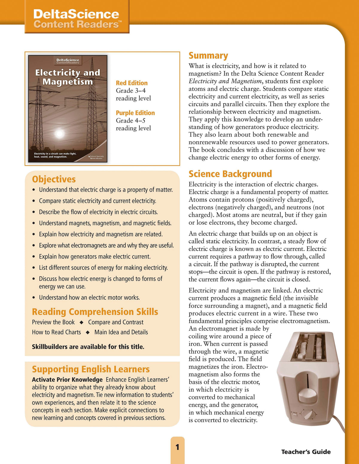 TG DSCR ELEC AND MAG RED AND PUR