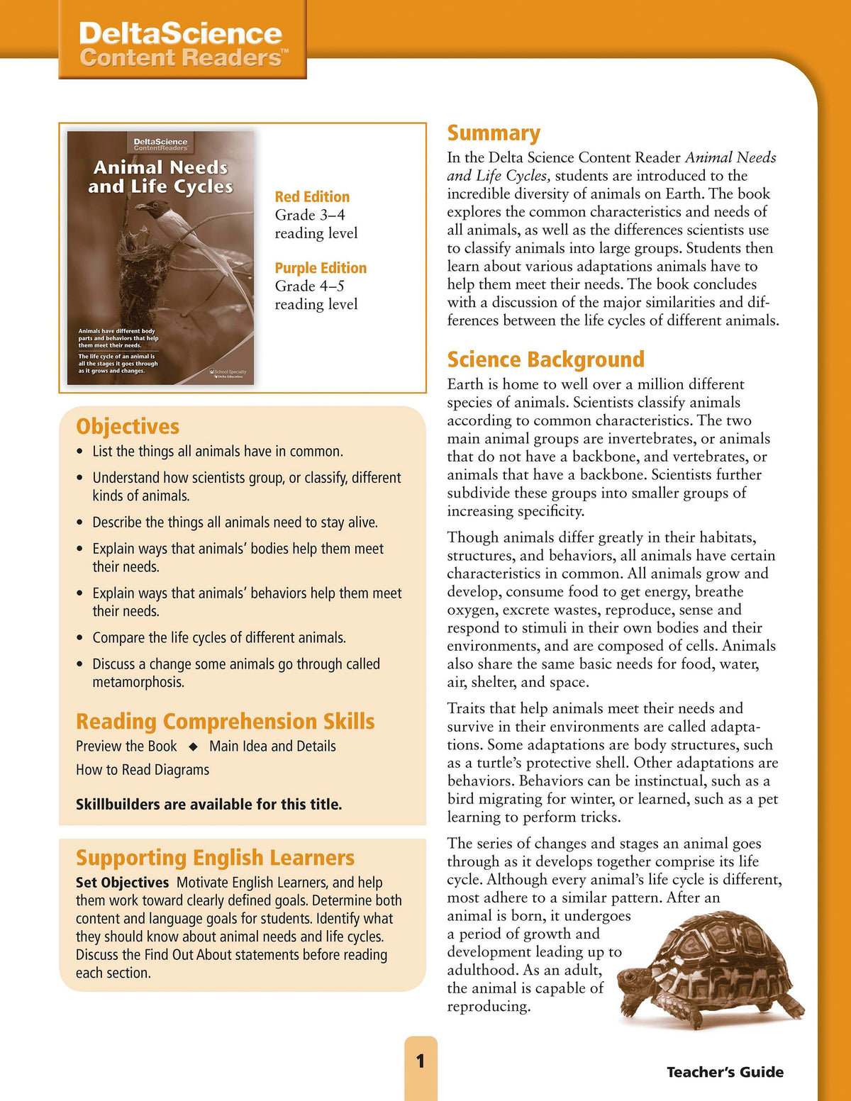 TG DSCR ANIMAL NEEDS LIFE CYCL RED+PUR