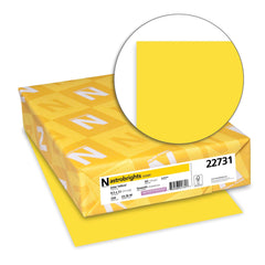PAPER CARDSTOCK 8.5X11 SOLAR YELLOW 65 LBS 250 SHEETS