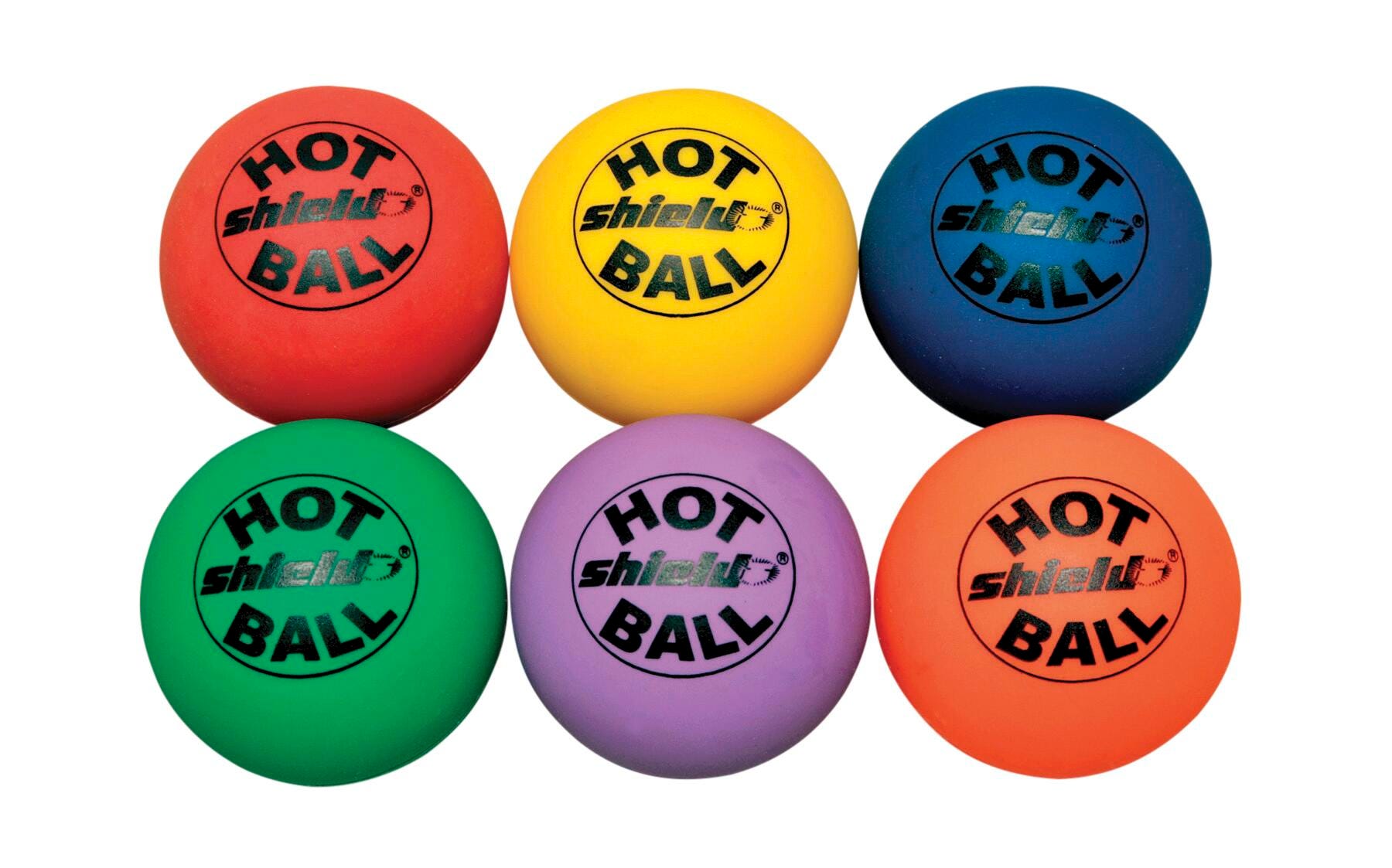 BALL HOCKEY HOT BALL ASSORTED COLORS SET OF 6