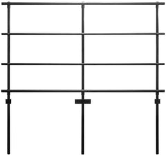 STAGES AND RISERS - NATIONAL PUBLIC SEATING BACK GUARDRAIL FOR 18 X 24 TAPERED RISERS