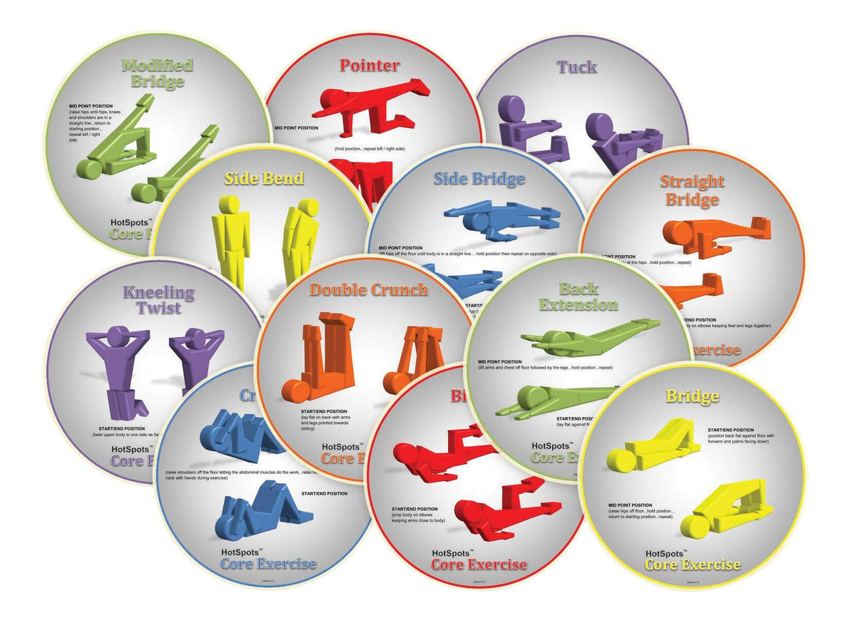 SPOT MARKER HOTSPOTS CORE EXERCISE SET OF 12