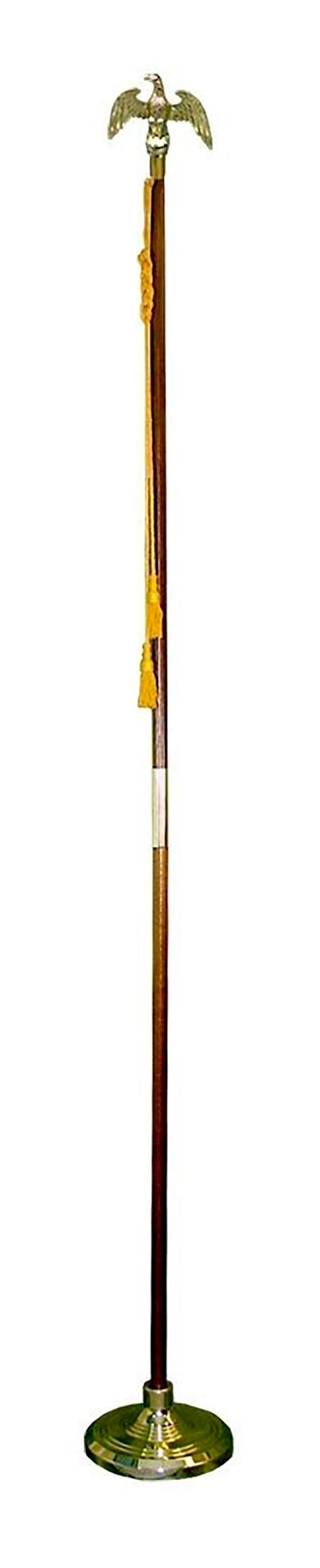 MOUNTINGS-FLAG POLE - EAGLE TOP- BASE W/LIBERTY STAND