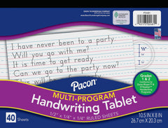TABLET HANDWRITING PACON 10.5X8 IN GRADE 2 40 SHEETS