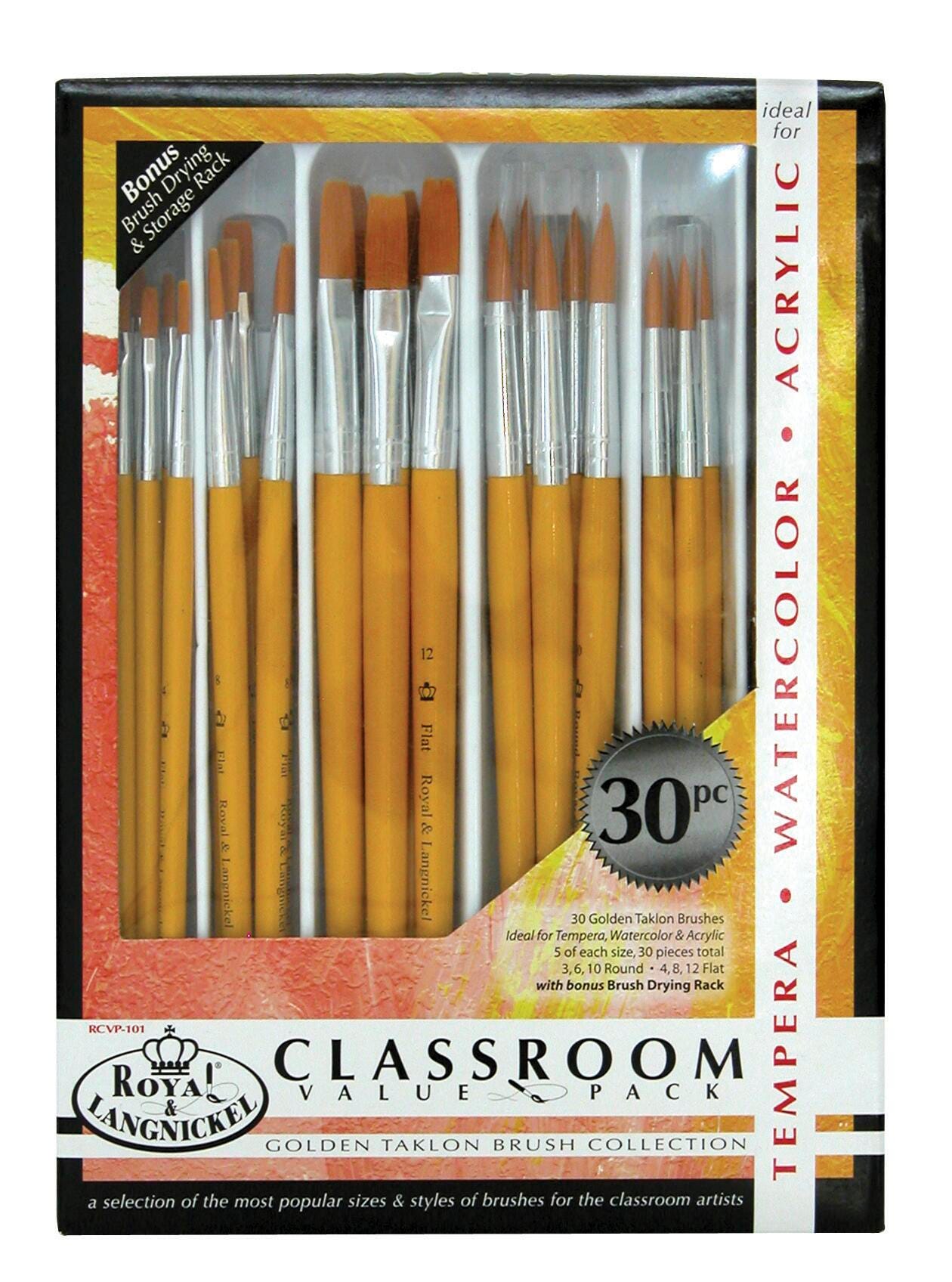 BRUSH GOLDEN TAKLON CLASSROOM VALUE PACK OF 30