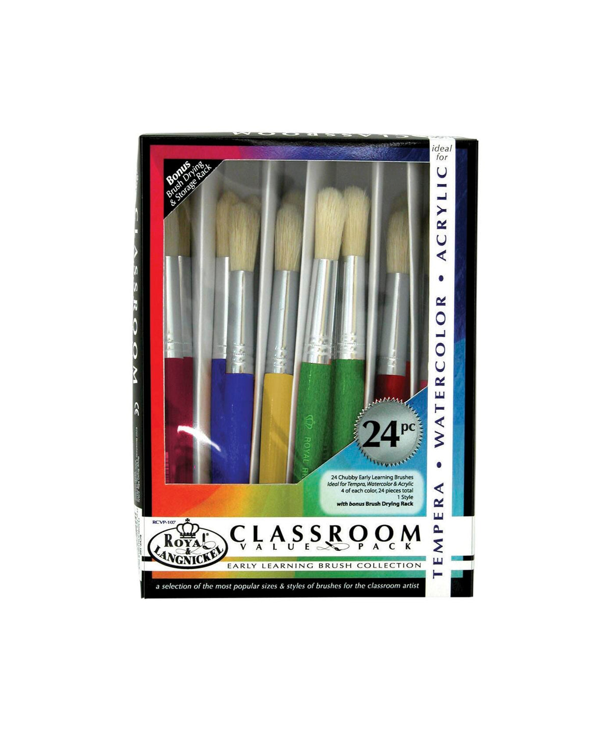 BRUSH CHUBBY EARLY LEARNING CLASSROOM VALUE PACK OF 24
