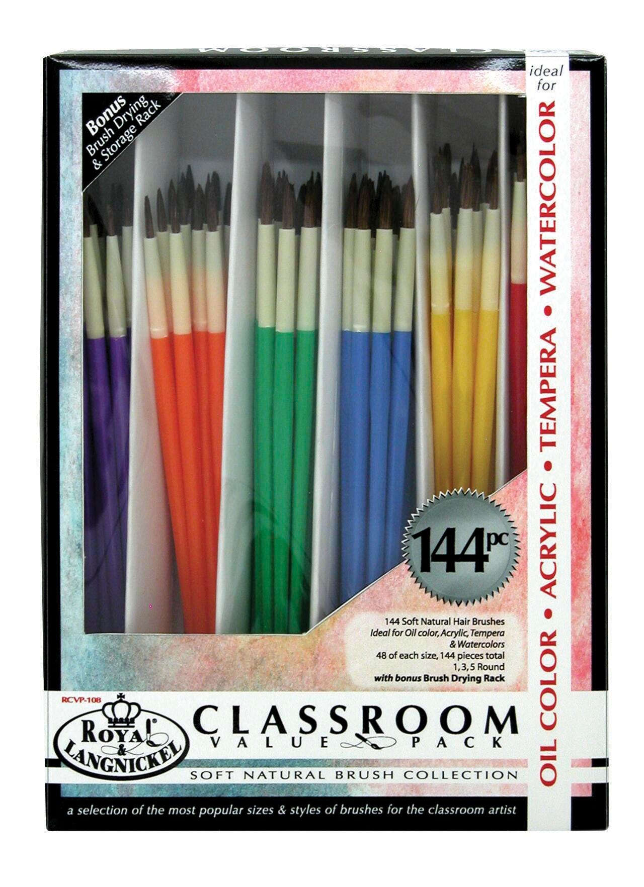 BRUSH ROUND NATURAL HAIR CLASSROOM VALUE PACK OF 144