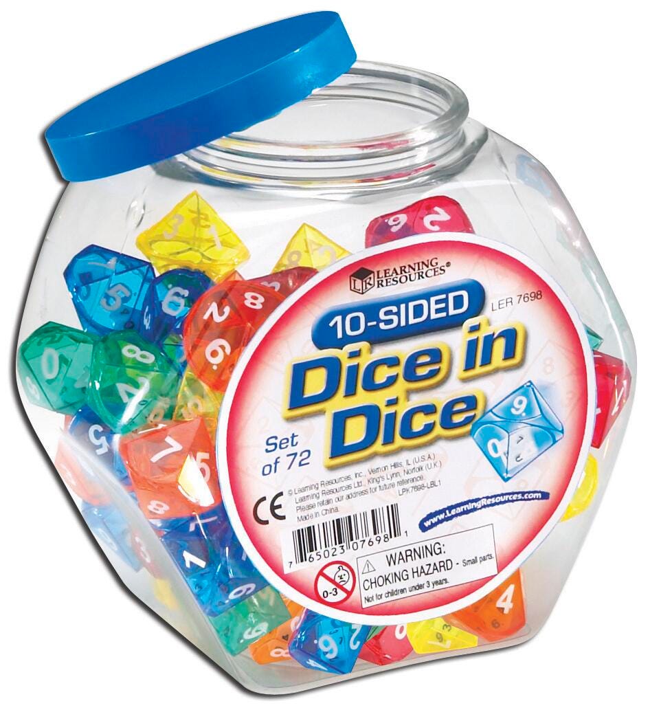 DICE IN DICE TEN SIDED