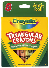 CRAYONS CRAYOLA TRIANGULAR ASST COLORS SET OF 8