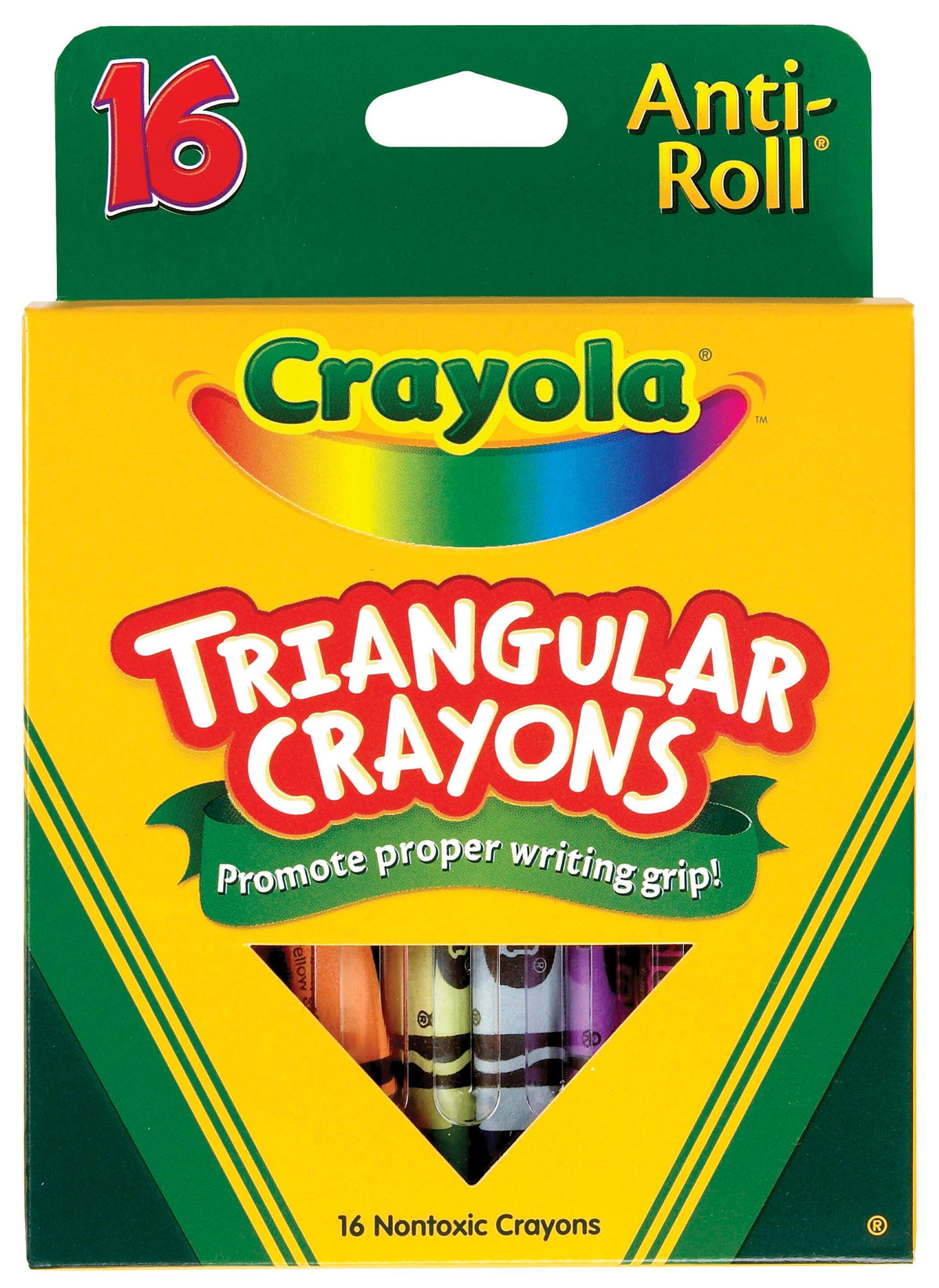 CRAYONS CRAYOLA TRIANGULAR ASST COLORS SET OF 16