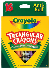 CRAYONS CRAYOLA TRIANGULAR ASST COLORS SET OF 16