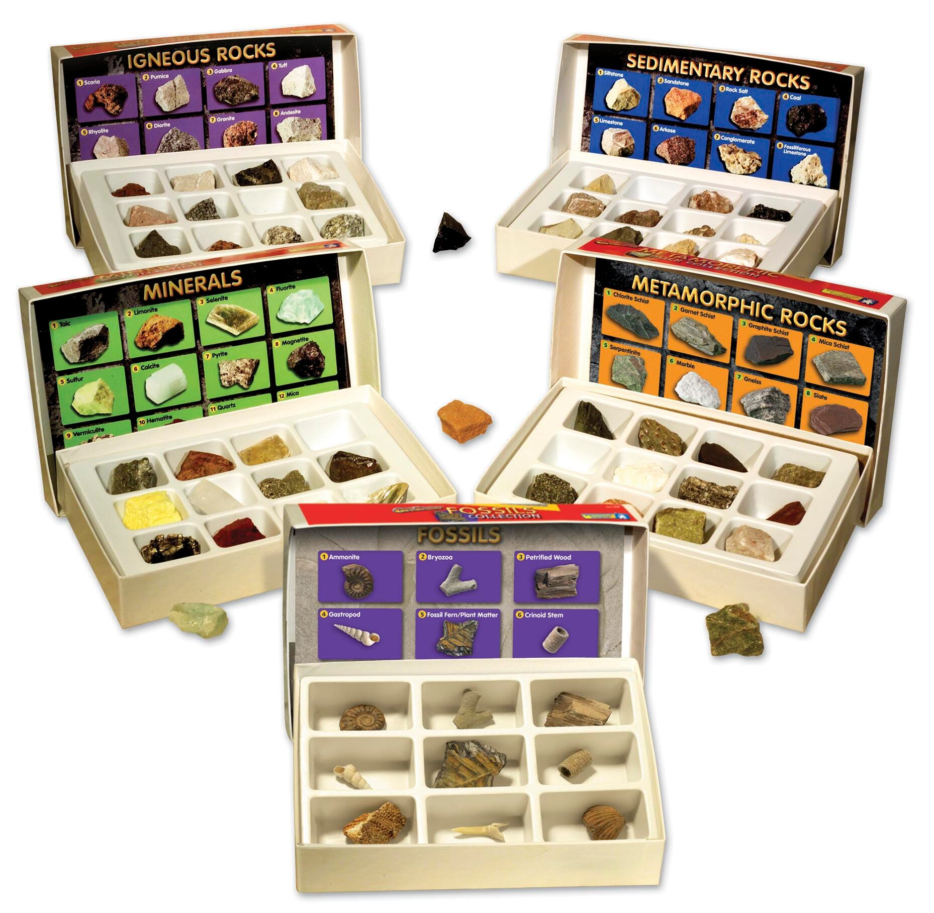 ROCK MINERAL FOSSIL COMPLETE COLLECT S/57