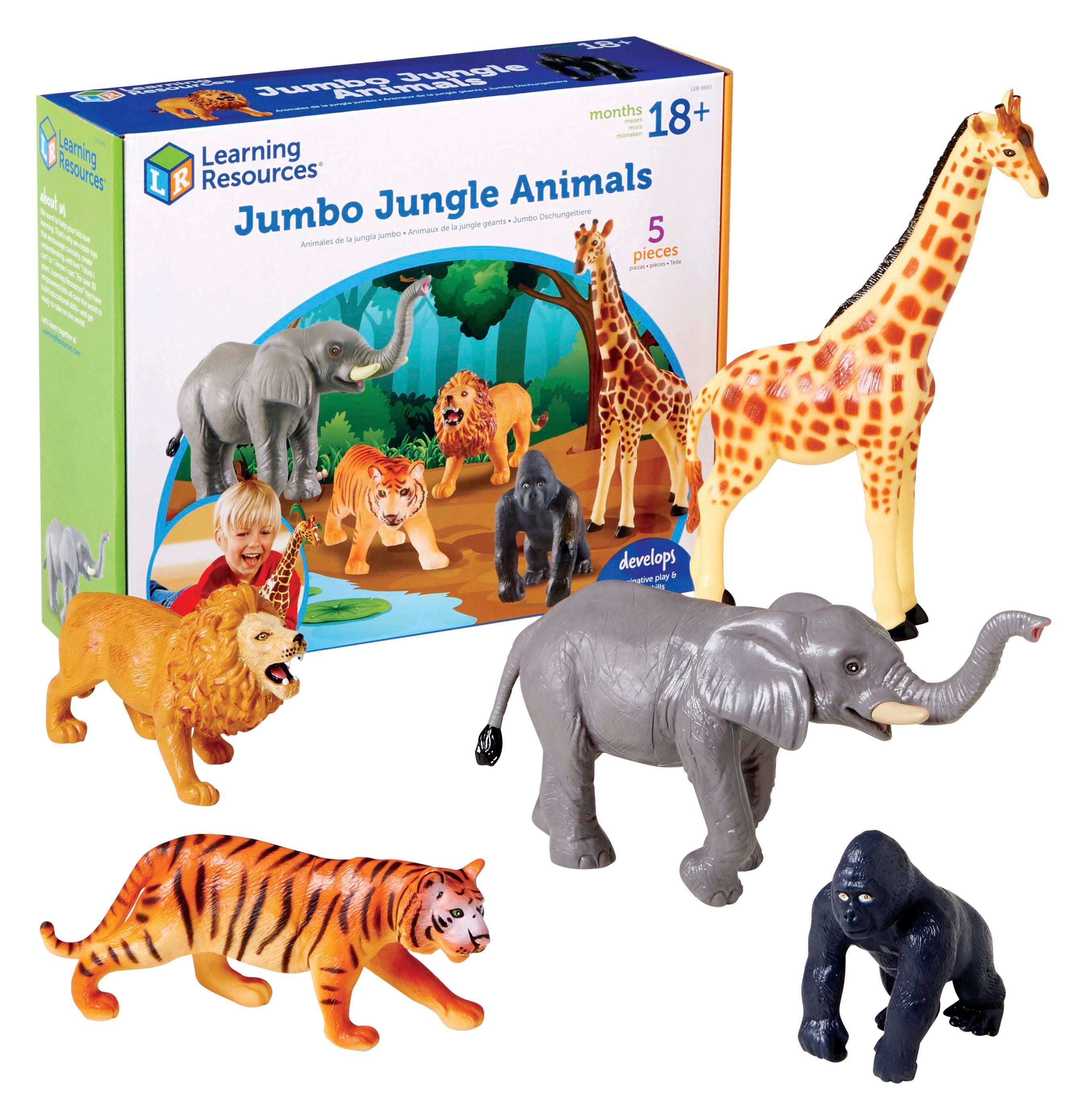 JUMB0 JUNGLE ANIMALS SET OF 5