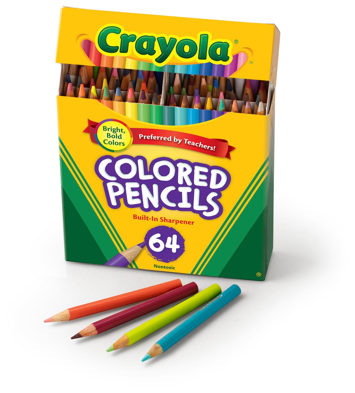 PENCILS COLORED CRAYOLA HALFSIZE ASST COLORS SET OF 64
