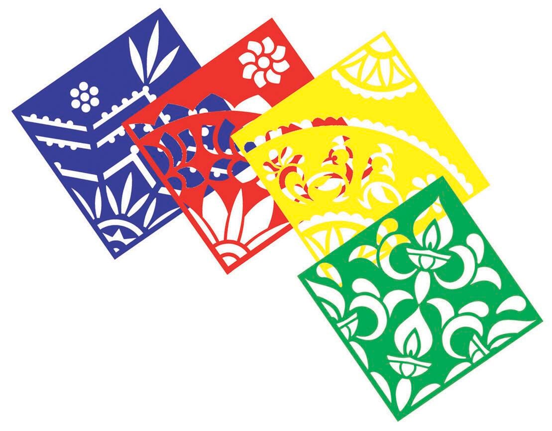 STENCIL RANGOLI MEGA SET OF 4