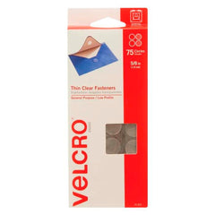HOOKS VELCRO HOOK AND LOOP COINS 5/8IN CLEAR PACK/75