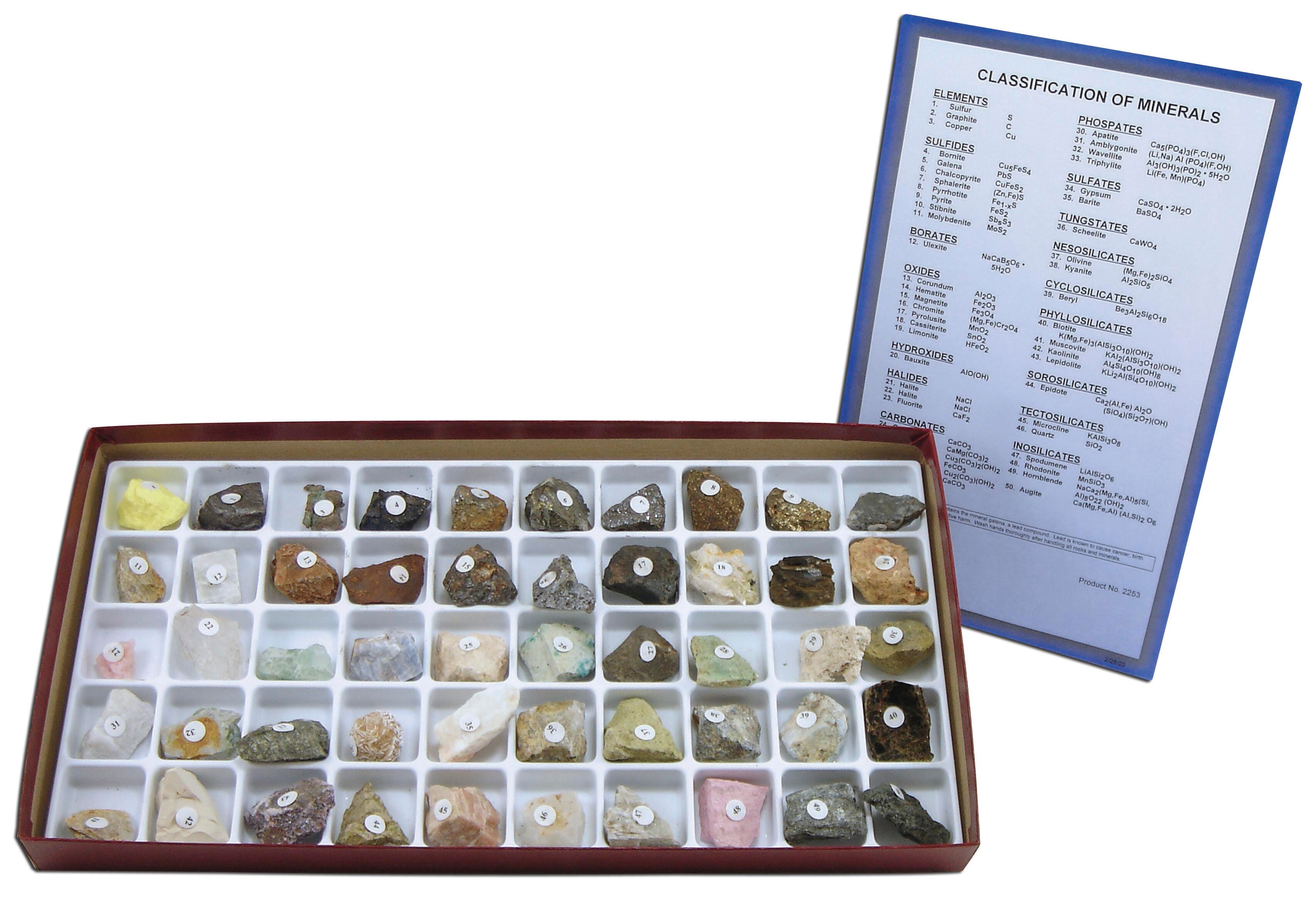 ROCK COLLECION CLASS MINERALS S/50
