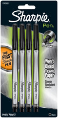 PEN SHARPIE FINE BLACK PACK OF 4