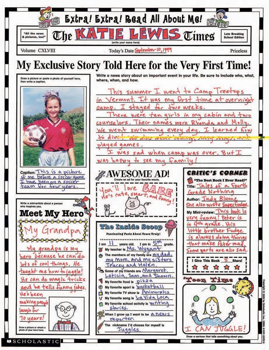 POSTERS - EXTRA EXTRA READ ALL ABOUT ME GR 3-6 S/30