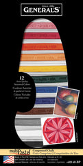 PASTEL CHALK GENERALS MULTIPASTEL ASST COLORS SET OF 12