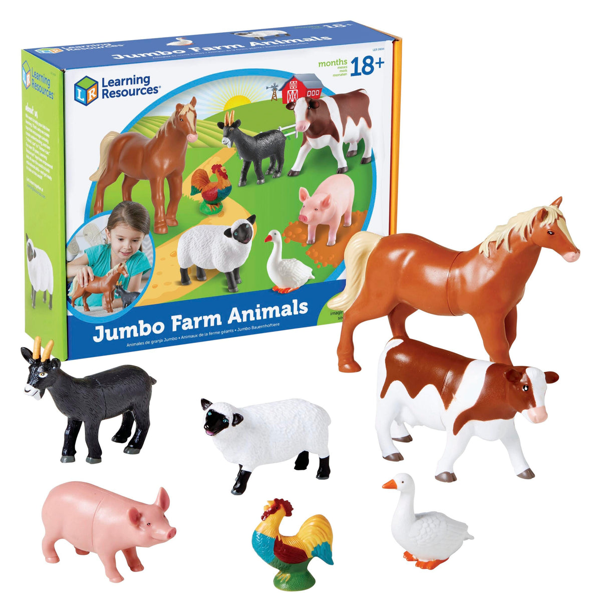 FARM ANIMALS JUMBO SET OF 7