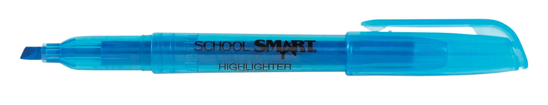 HIGHLIGHTER BLUE PEN SCHOOL SMART PACK OF 12