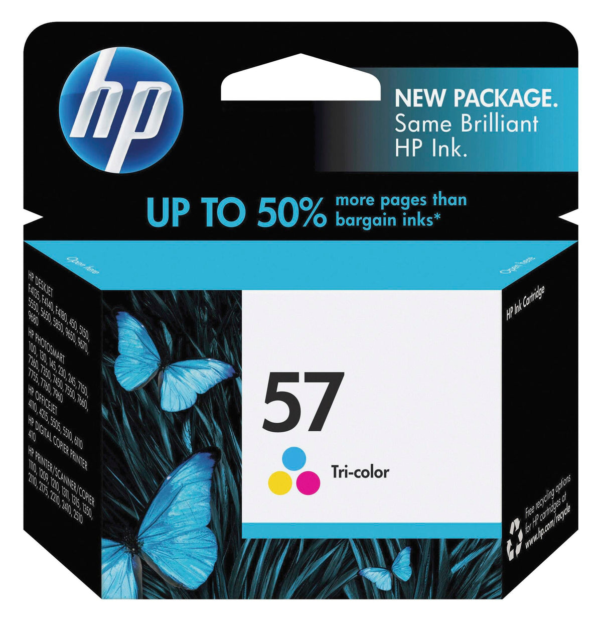 CARTRIDGE INK TONER HP HEWC6657AN TRI-COLOR