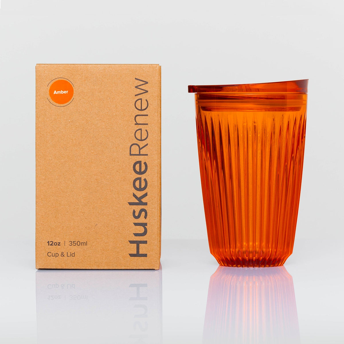12oz HuskeeRenew Cup with Lid - Amber