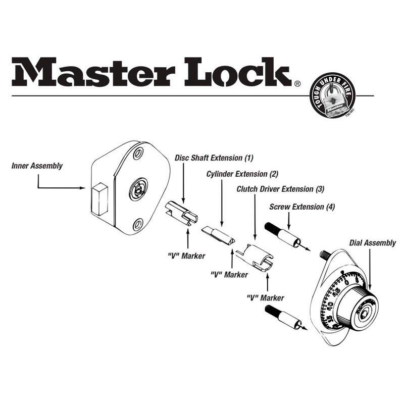 LOCK - PARTS - LOCK KIT EXTENSION FOR BUILT-IN LOCKER SERIES 1654 - 1655 - 1670 - 1671