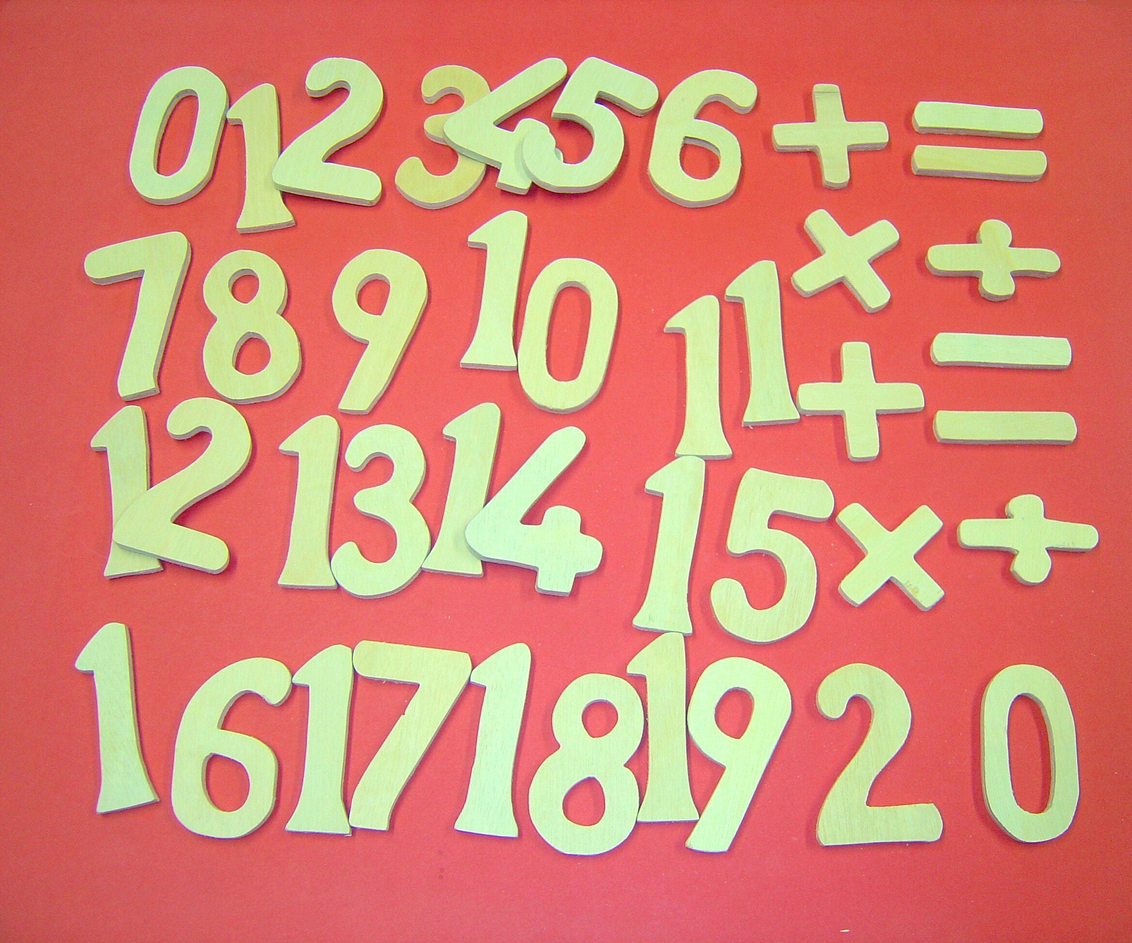 Wooden Numbers/Symbols Set 42