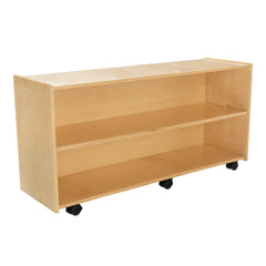 QS STORAGE 2 SHELF OPEN W/LOCKING CASTERS 24H