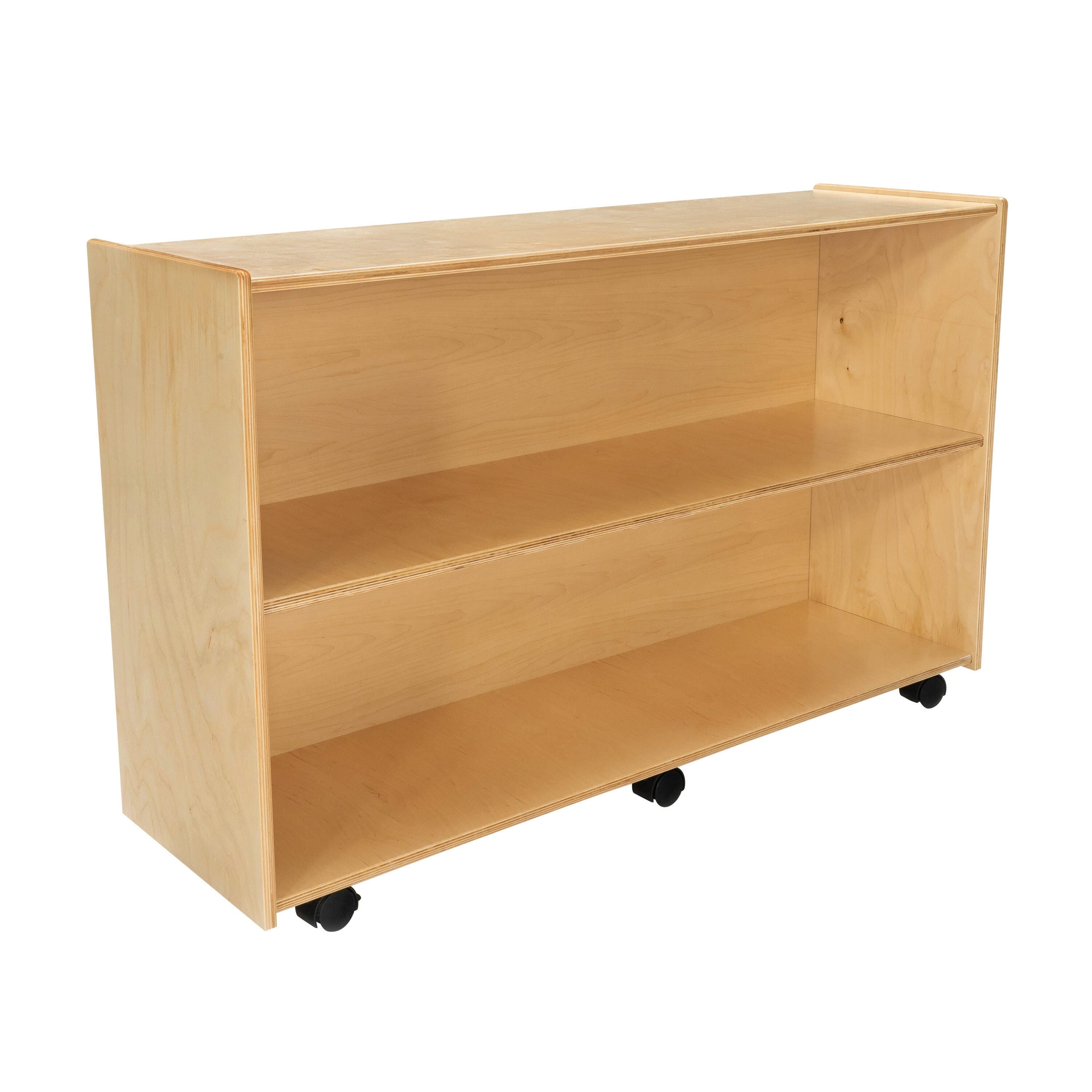 QS STORAGE 2 SHELF OPEN W/LOCKING CASTERS 30H