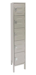 LOCKER - REPUBLIC FIVE TIER 1 WIDE LOCKER - 12 W X 15 D X 60 H IN - SPECIFY COLOR