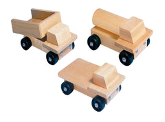 KIT WOODEN TRUCKS SET OF 3