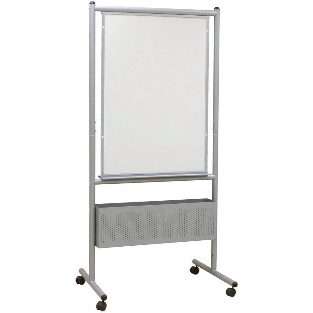 EASELS - MOORECO EASEL DRY ERASE NEST PORCELAIN - 65-72 X 34-7/8 IN - SILVER FRAME
