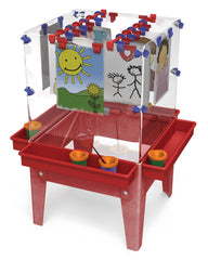 EASEL TODDLER SPACE SAVER 4 STATION 18 IN H - RED