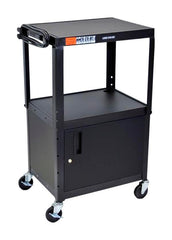 CART AV W/CABINET + ELECTRICAL ADJUSTABLE 24WX18DX42H