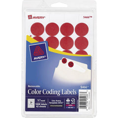 LABEL CODING 3/4 IN RED PK OF 1008 AVE05466